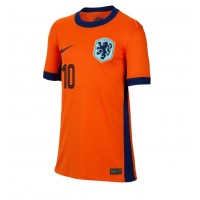 Camiseta Países Bajos Memphis Depay #10 Primera Equipación Replica Eurocopa 2024 para mujer mangas cortas